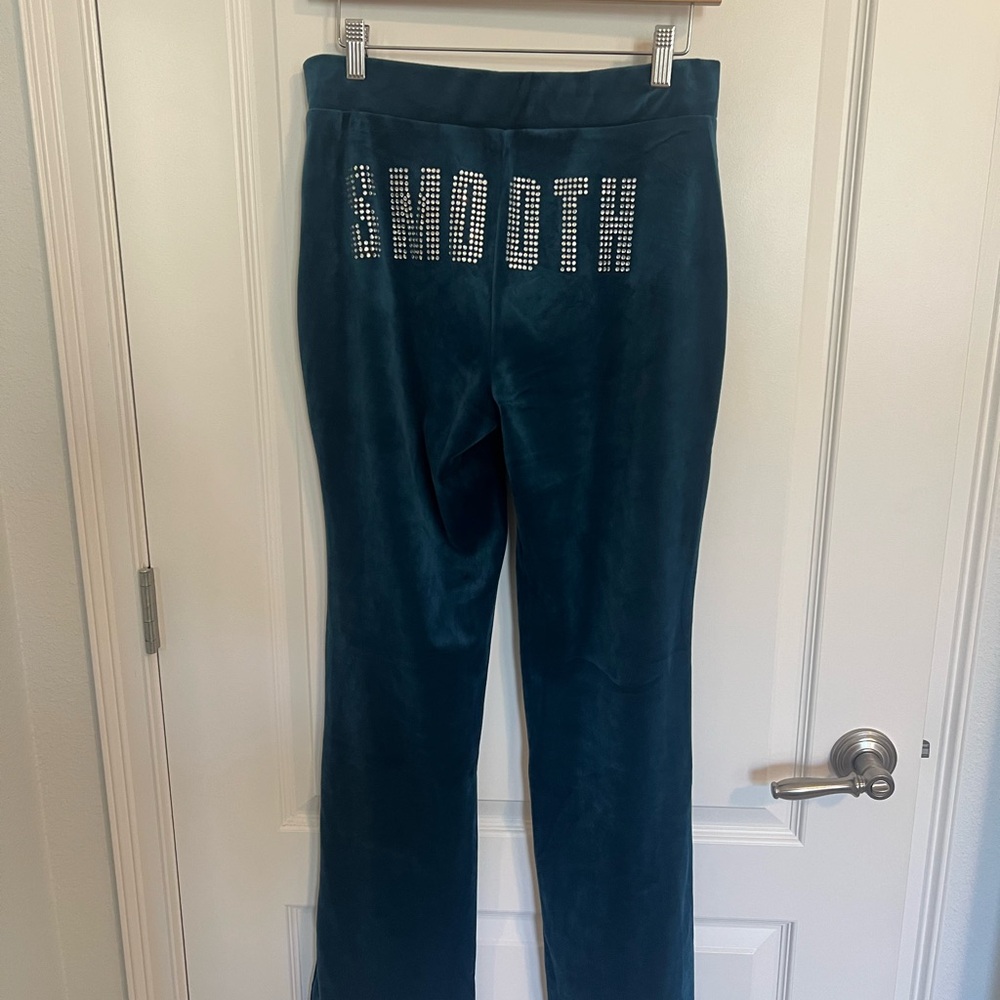 LIMITED EDITION RARE NWT Juicy Couture Teal Pants with Rhinestone Detail